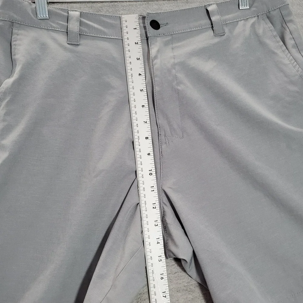 Banana Republic Men Shorts 38 Gray Chino Pockets High Rise Spandex Cotton READ